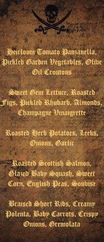 menu card