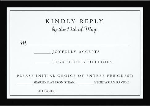 RSVP card