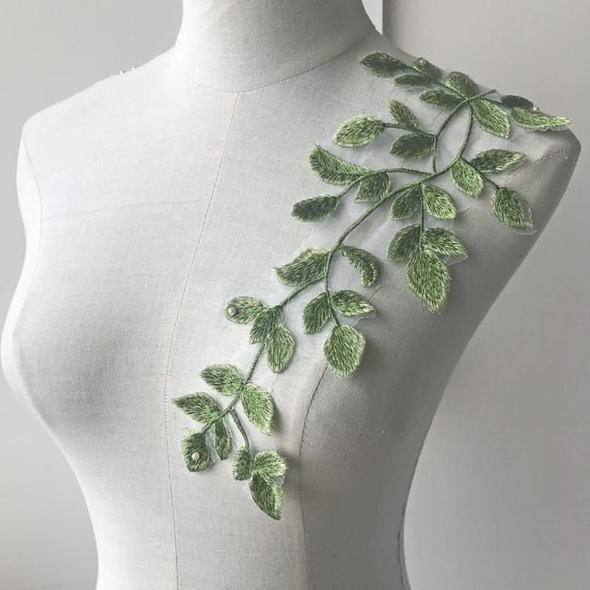Adding color to the lace on my wedding dress? - 1