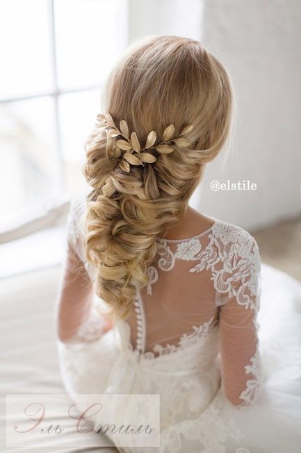 Hair style for one shoulder gown - 5