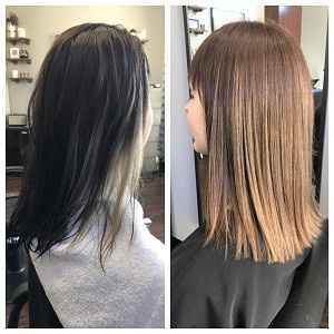took 9 months to go from short & brown/blue hair to this: