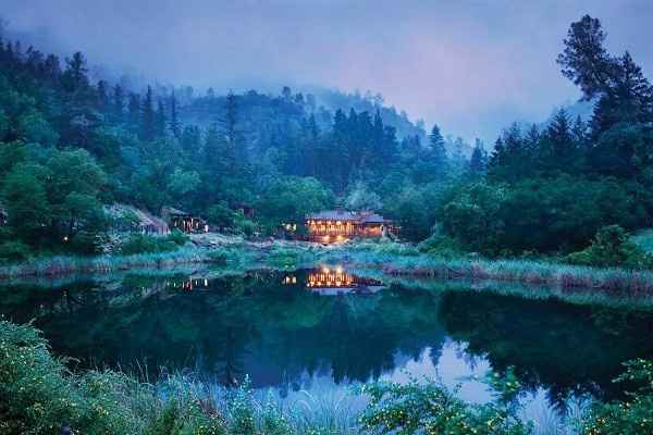 Winner: Calistoga Ranch! Dreamy magical setting, lake, wine cave