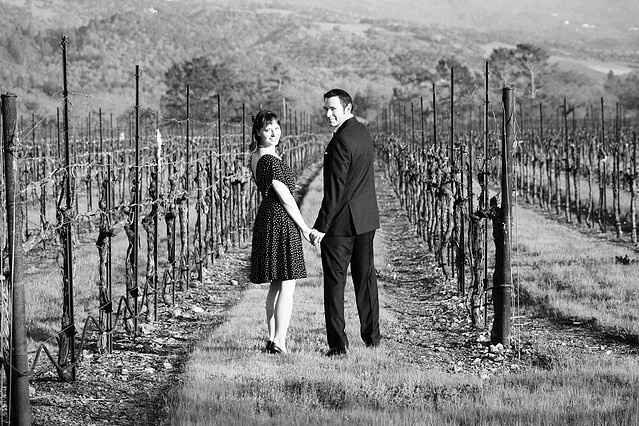 St Francis winery engagement shoot