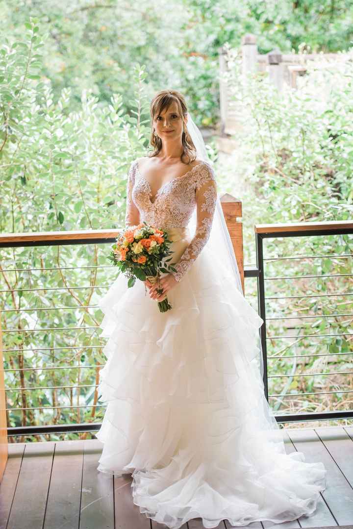 Customized Martina Liana bodysuit (Blake--white), Morilee skirt (ivory)