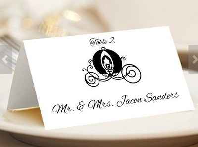 Cinderella place card