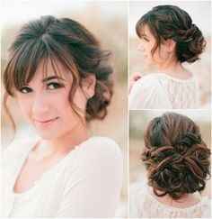 A loose updo with bangs?