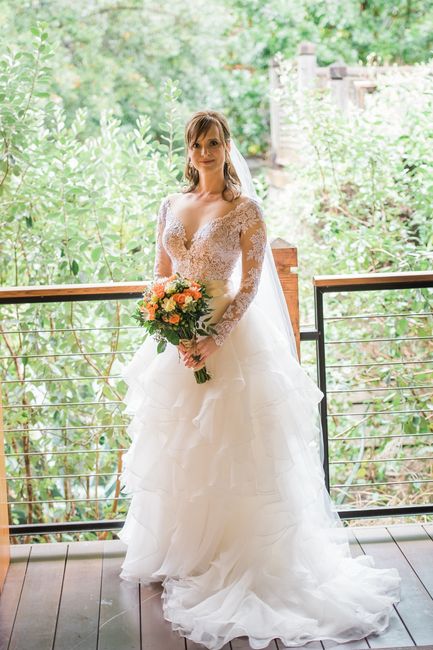 Customized Martina Liana bodysuit (Blake--white), Morilee skirt (ivory)