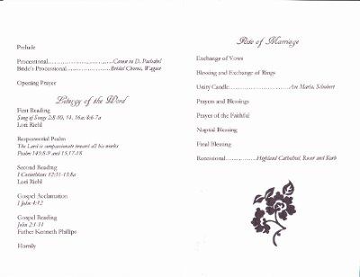 Wedding Program for a Fire Fighter Themed Wedding--Pics Included