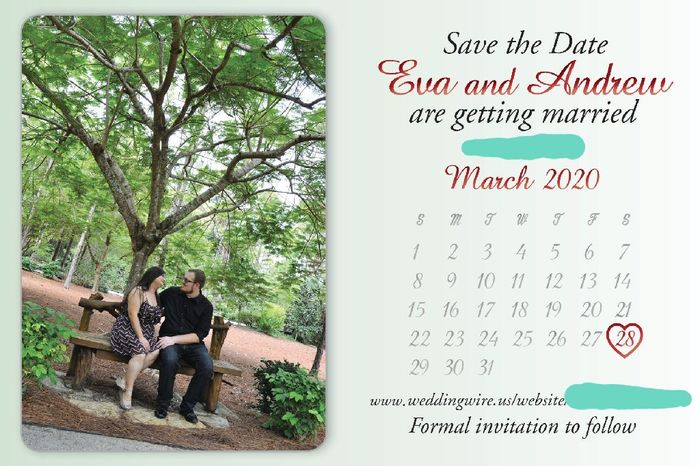 Save the dates are in!! 2