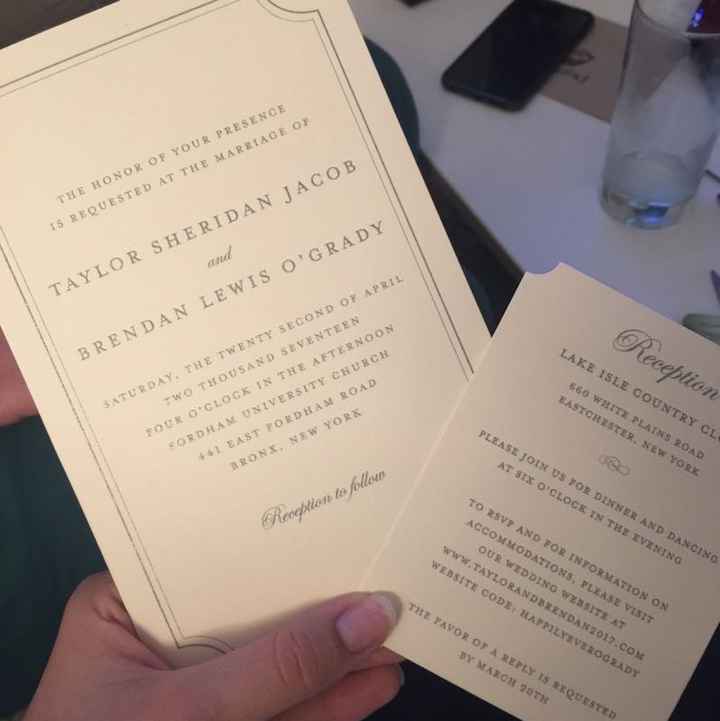 Show me your invitations that you had printed from an online printer!