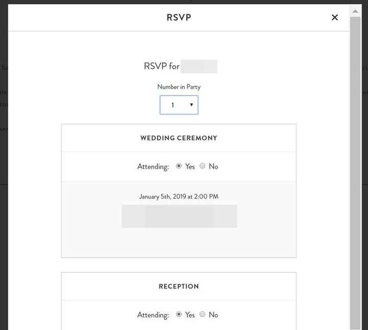 RSVP box