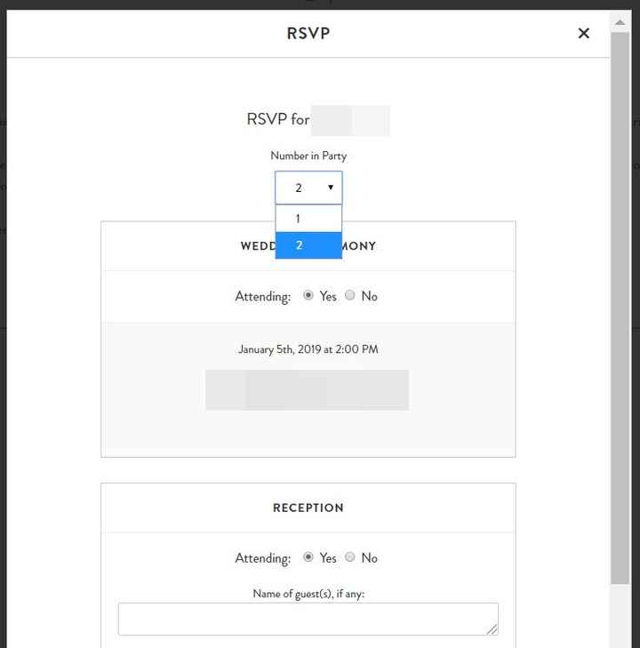 RSVP box