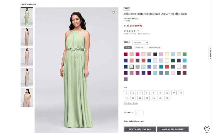 Bridesmaid dress help!