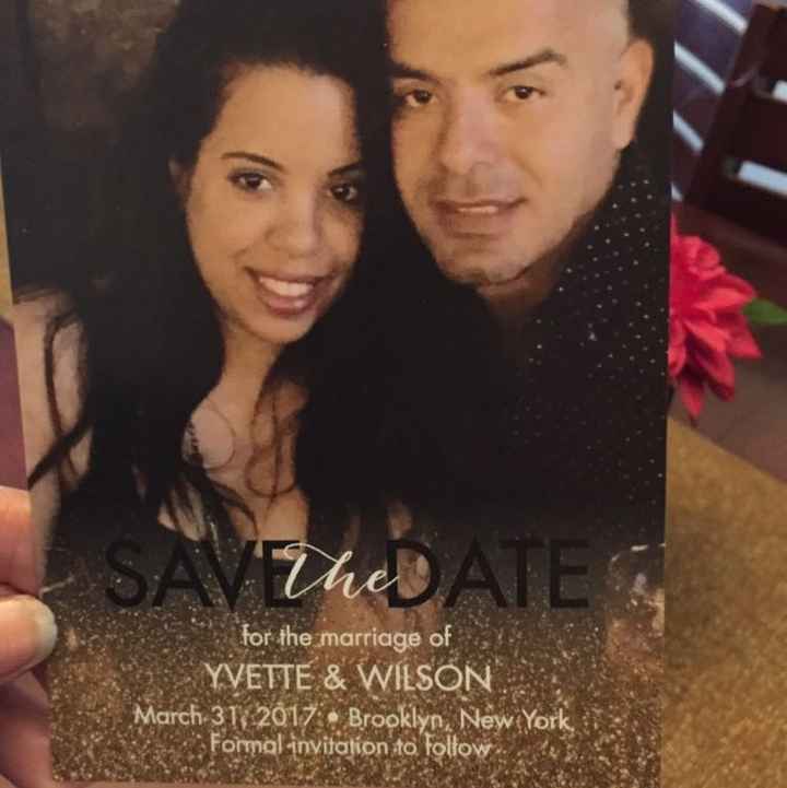 So I got my save the dates ..I could have used another picture:( but oh well is it too early to Mail