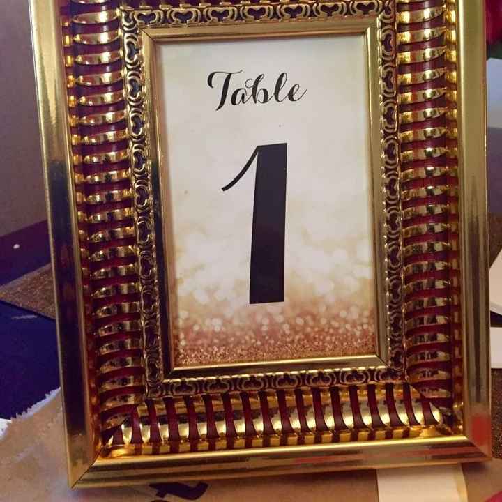 DIY table numbers