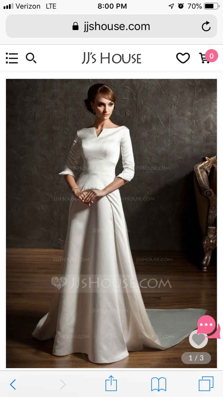 Does your wedding dress have lace, beading, or both? - 1