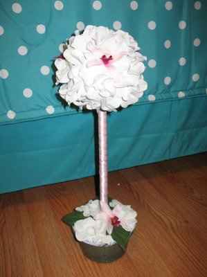 DIY card table centerpiece updated