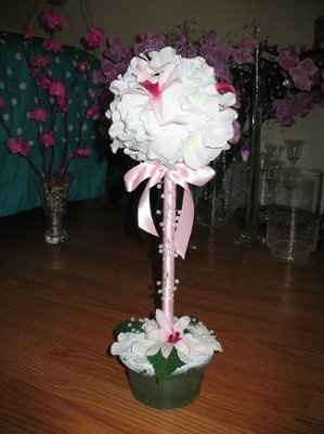 DIY card table centerpiece updated