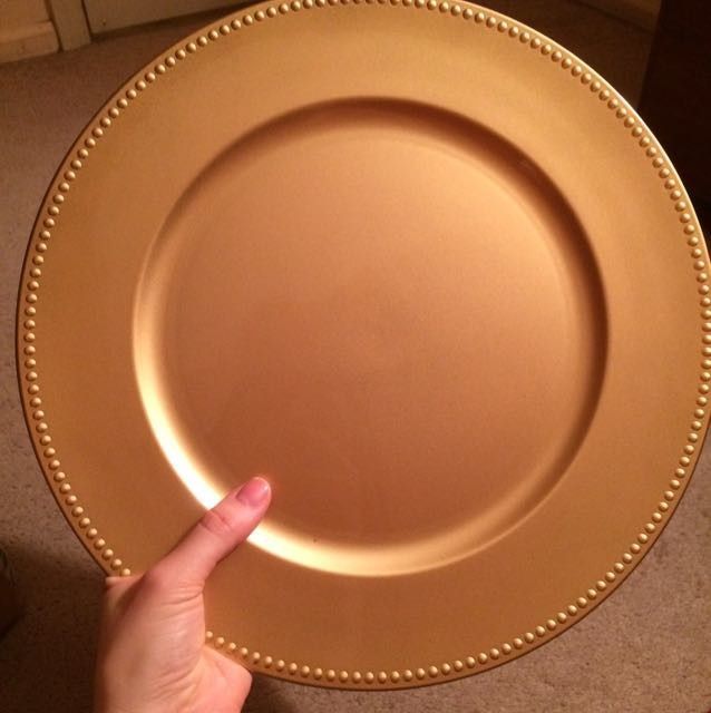 Gold charger plates
