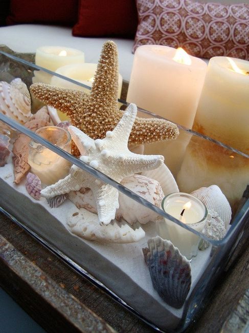 Beach wedding - need centerpiece advice please