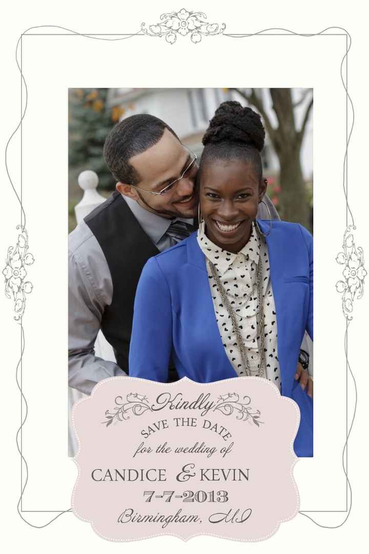 DIY Save the Date (picture included)!!