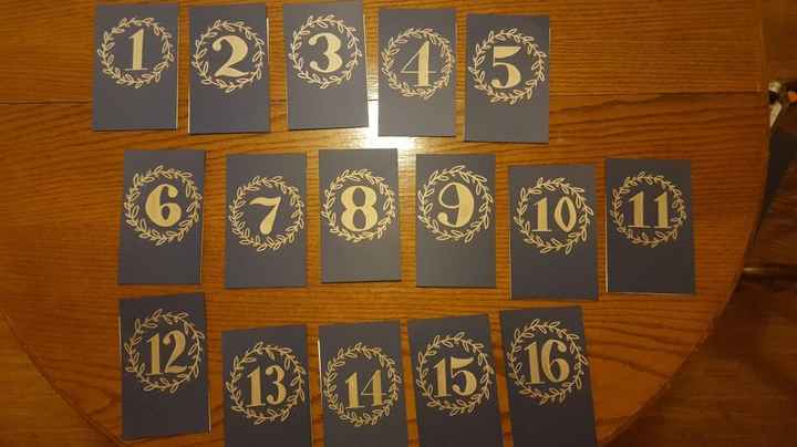  Escort cards & table numbers - 2