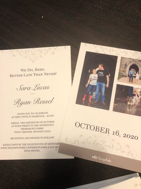 Fall Brides - Are you nervous to re-send your invites? - 1