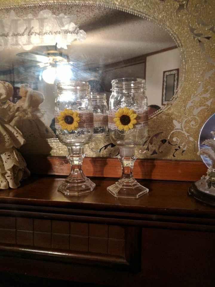 Champagne flutes and cake cutting sets!