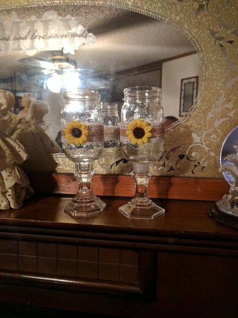 Champagne flutes and cake cutting sets!