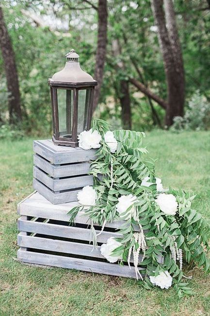 Wooden Crates with Latern
