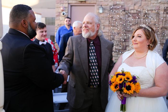 FOB shaking hands with Groom