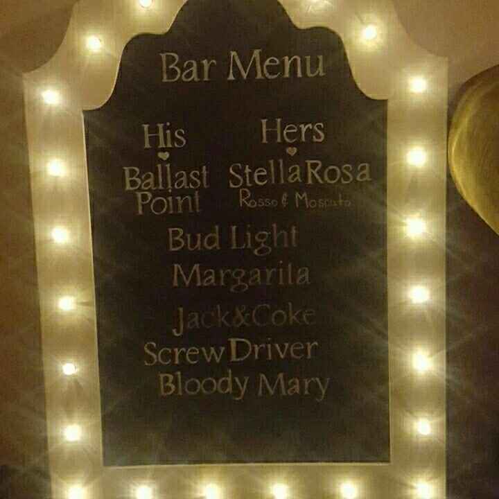 My DIY bar menu