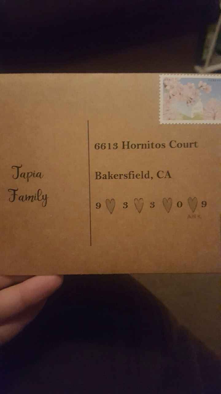 Save the date envelope...