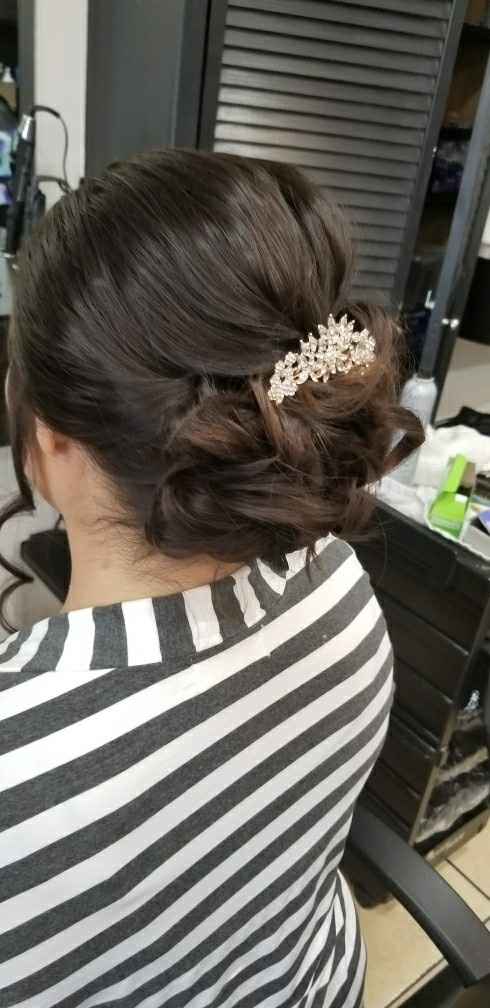 Hair trial for bridal shower