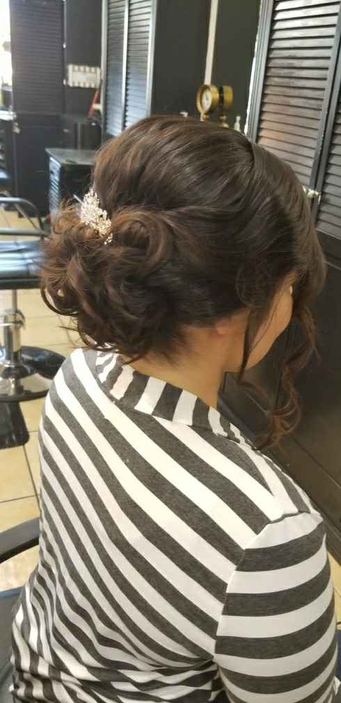 Hair trial for bridal shower