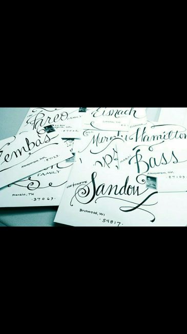 Calligraphy for invites/envelopes