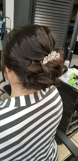 Hair trial for bridal shower