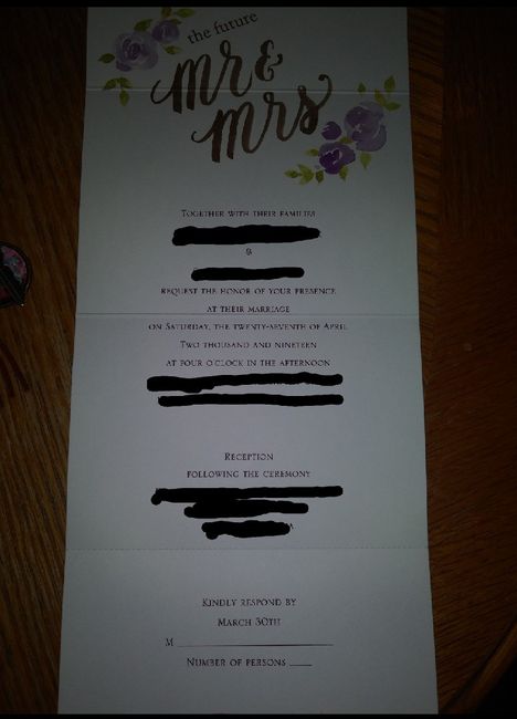 Our invitations arrived! - 2