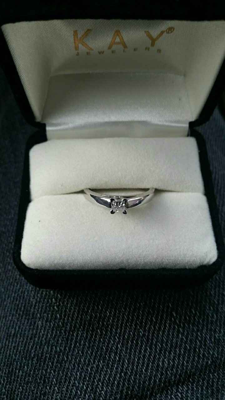 Show me your solitaire engagement rings with plain metal wedding bands.