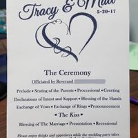 Would you kindly proofread my wedding program fan?