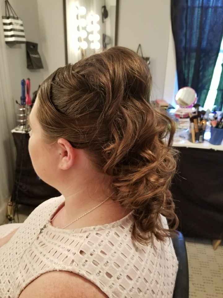 Dress completed, wedding veil and hair and makeup trial