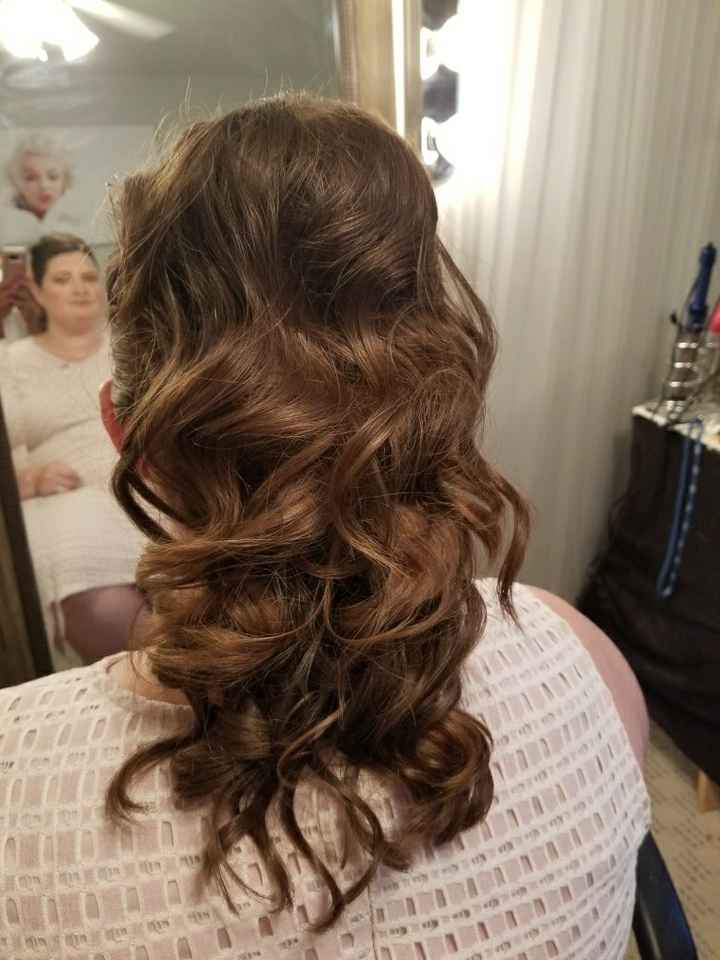 Dress completed, wedding veil and hair and makeup trial