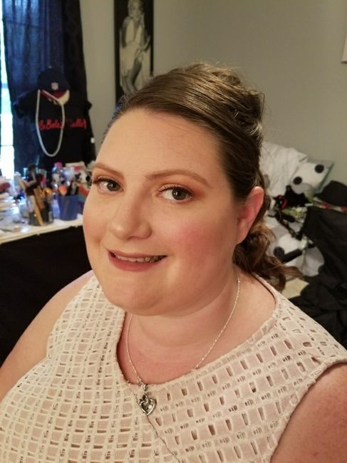 Dress completed, wedding veil and hair and makeup trial