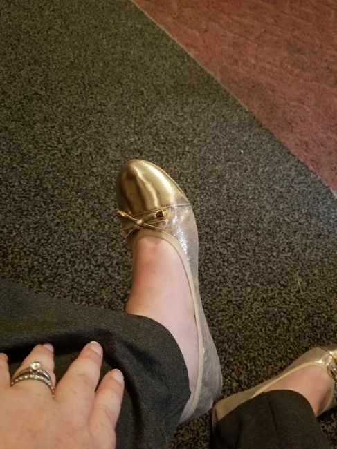 Brides wearing flats