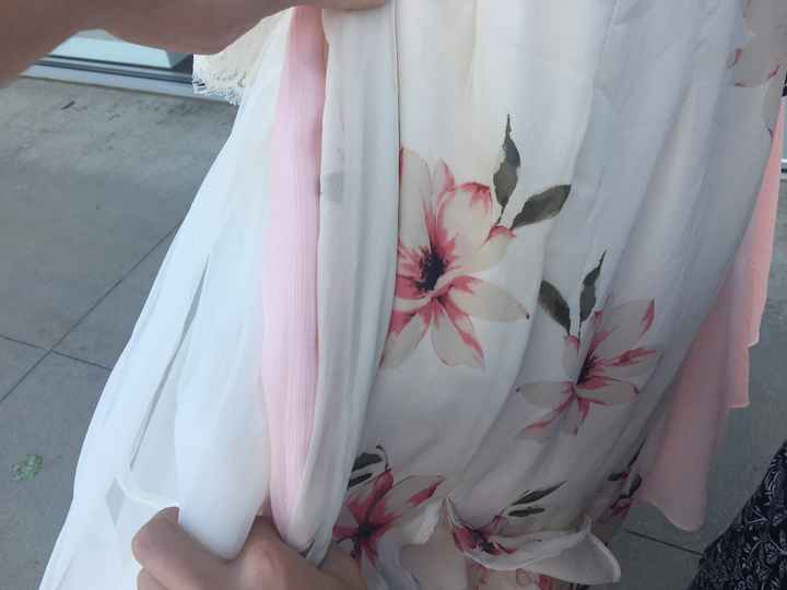 Is it weird to have bridesmaids in floral print dresses but maid of honor in a solid color?