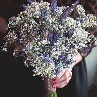 Lavendar, Babiesbreath boquet for my maids and I