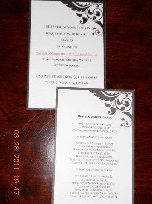 WooHoo!  Invites done - Check! **Pics