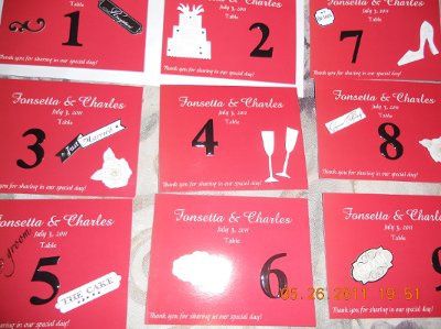 DIY Table Numbers -*PICS*