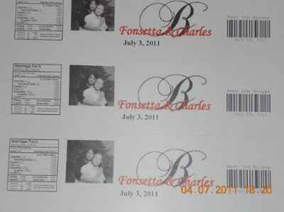 Finished my DIY Water bottle Labels-PIC