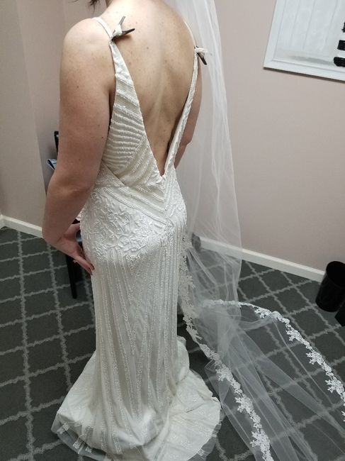 Does your wedding dress have lace, beading, or both? 6